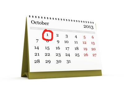 October 1, 2013 on calendar