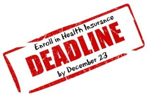 December 23 Deadline to Enroll in Health Insurance